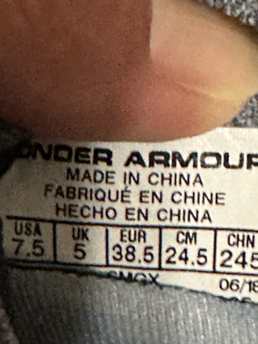 Under Armour Grey Knit Athletic Sneakers - Picture 7 of 7